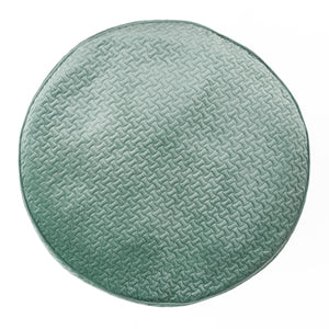 English Elm Borroco Velvet 4ft Short Cylindrical Bean Bag Teal – Removable Washable Cover, High-Density Foam Comfort B181P163043