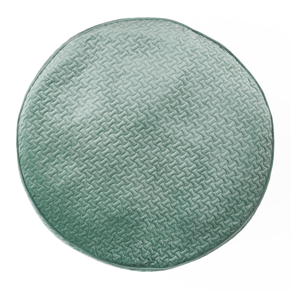 English Elm Borroco Velvet 4ft Short Cylindrical Bean Bag Teal – Removable Washable Cover, High-Density Foam Comfort B181P163043