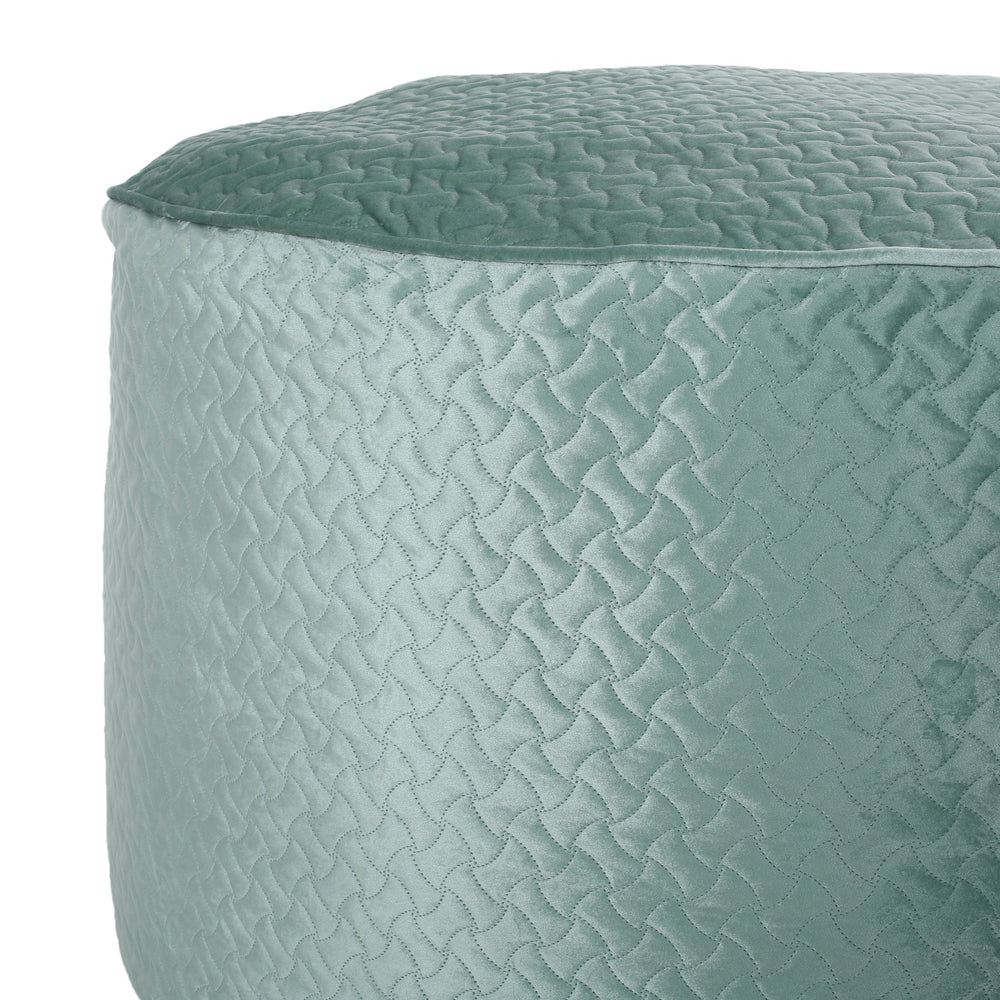 English Elm Borroco Velvet 4ft Short Cylindrical Bean Bag Teal – Removable Washable Cover, High-Density Foam Comfort B181P163043