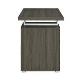 English Elm 3-Drawer Office Desk In Weathered Grey Finish