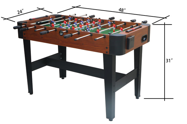 English Elm Soccer Foosball Table Arcade Style Chrome Steel Rods Mdf Build for Game Rooms W1936P143779