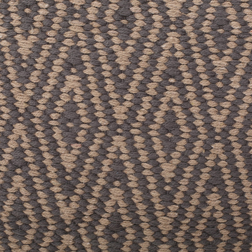 English Elm Amuleto Hand Loomed Cotton Pouf with Subtle Diamond Pattern, Soft Durable Fabric, 250 lb Capacity Grey+Brown B181P162867