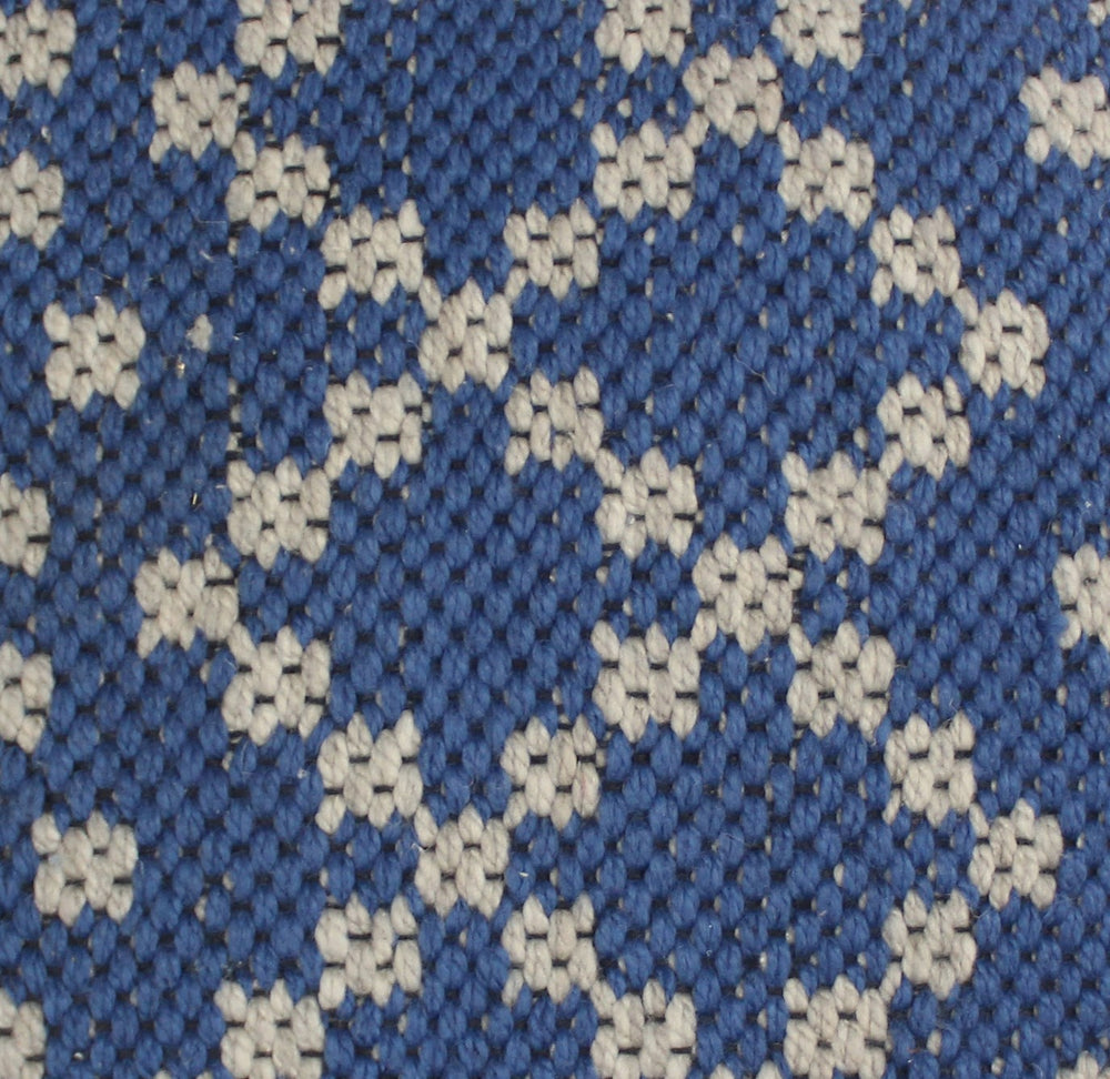 English Elm Sky Outdoor Square Pouf Blue - Waterproof Fabric Ottoman & Floor Cushion, 200lb Capacity, 16" Cube Decorative Seat B181P162879