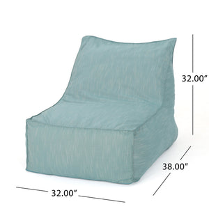 English Elm Ettie Water-Resistant 3ft Fabric Bean Bag Chair with Removable Washable Cover and Soft Foam Fill Teal B181P162990