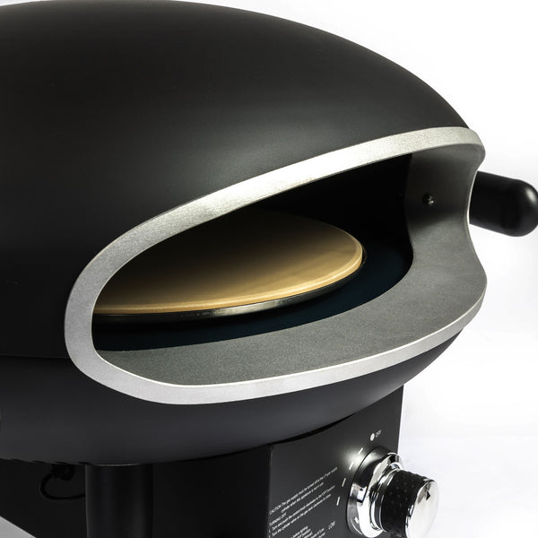 English Elm Gas Outdoor Pizza Oven Portable 15000BTU Propane Cooker with 12" Stone, Rotating Motor, Accessories W853135529