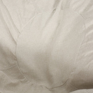 English Elm Maxi Rounded 5-Foot Faux Leather & Fabric Bean Bag Chair with Removable Washable Cover, Cozy Foam Filled Brown+Beige B181P163028