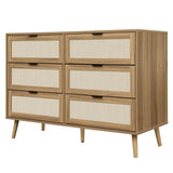 Hearth and Haven Modern 6 Drawer Dresser Wood Cabinet W68894715