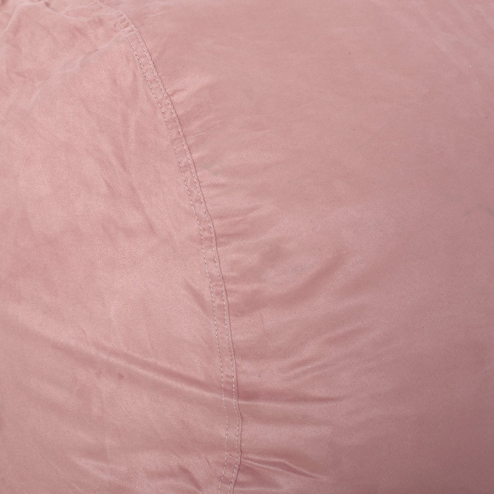 English Elm Aruba Microfiber Cylindrical Bean Bag Chair 8ft — Soft High-Density Foam, Removable Washable Cover, Modern Comfort Rose B181P163052