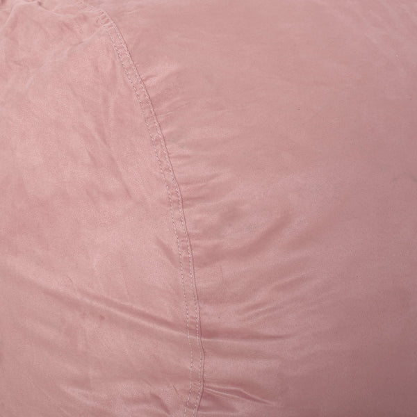 English Elm Aruba Microfiber Cylindrical Bean Bag Chair 8ft — Soft High-Density Foam, Removable Washable Cover, Modern Comfort Rose B181P163052