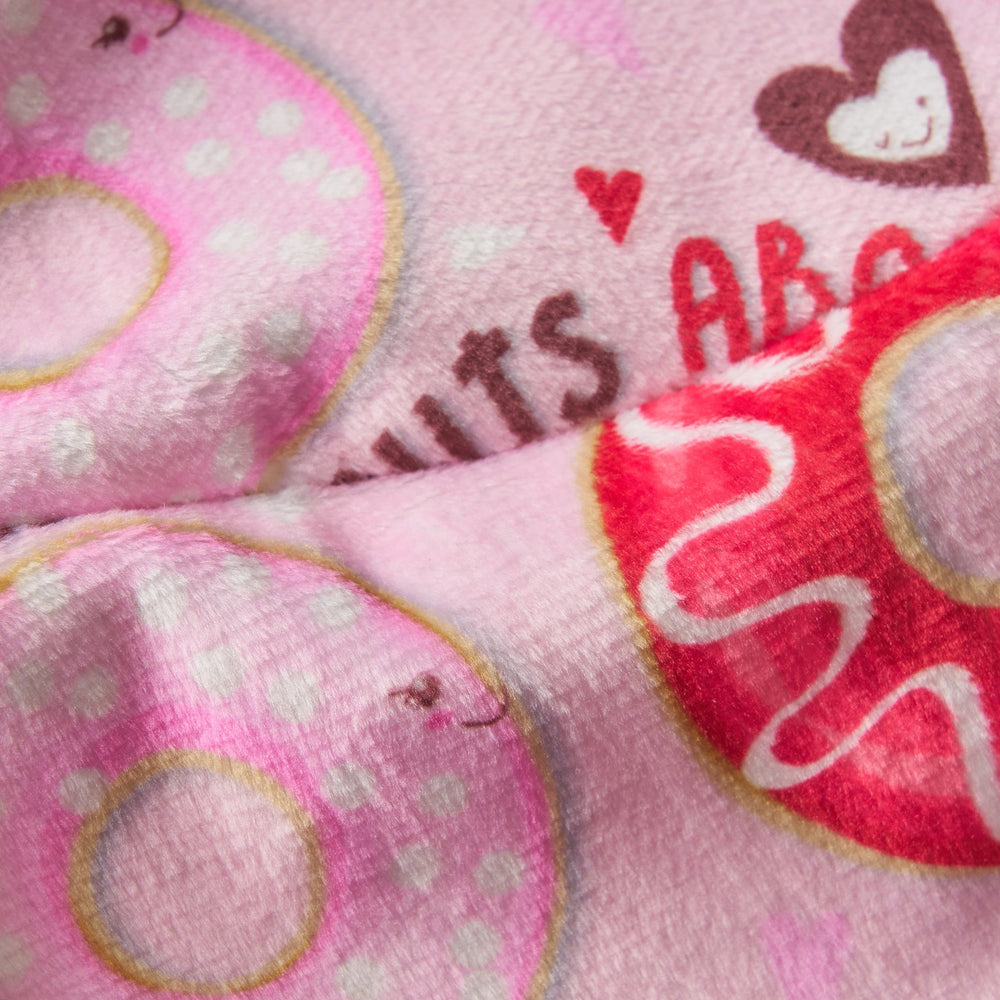 English Elm Puff-Puff Cozy 3ft Rounded Bean Bag Pink Donut Print — Removable Washable Cover, Foam-Filled Comfort B181P163062