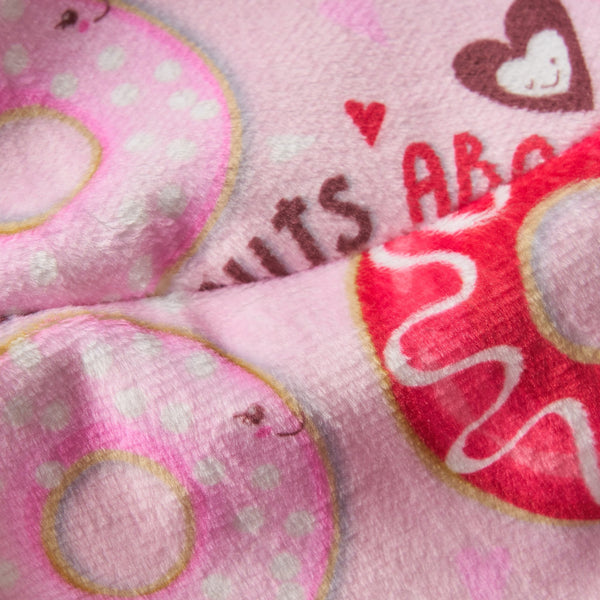 English Elm Puff-Puff Cozy 3ft Rounded Bean Bag Pink Donut Print — Removable Washable Cover, Foam-Filled Comfort B181P163062