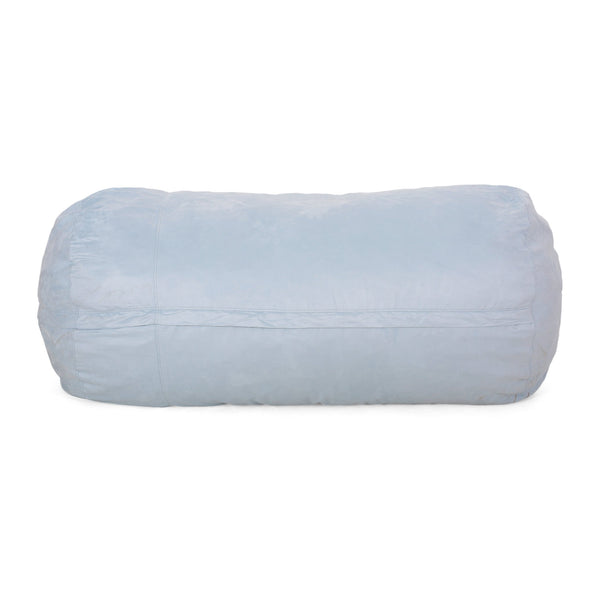 English Elm Aruba Microfiber Cylindrical Bean Bag Chair 8ft — Soft High-Density Foam, Removable Washable Cover, Modern Comfort Seafoam B181P163032