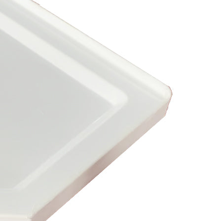English Elm Goodyo Neo-Angle 36in Corner Shower Base White Acrylic ABS Center Drain Pre-Leveled Durable D163111784