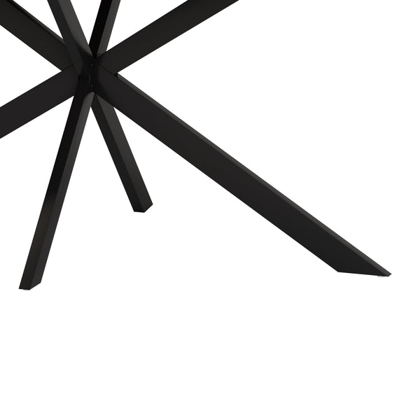 English Elm 55.11'' 55.11' Retractable Retro Rectangular Dining Table Grey Carole Top w/ Black Embossed Plate, Extendable 70.86" W757P147832