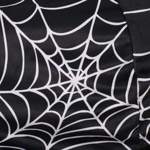 English Elm Spiderweb 3 Foot Holloween Bean Bag Black White — Cozy Foam-Filled, Removable Washable Cover, Modern Design B181P163049