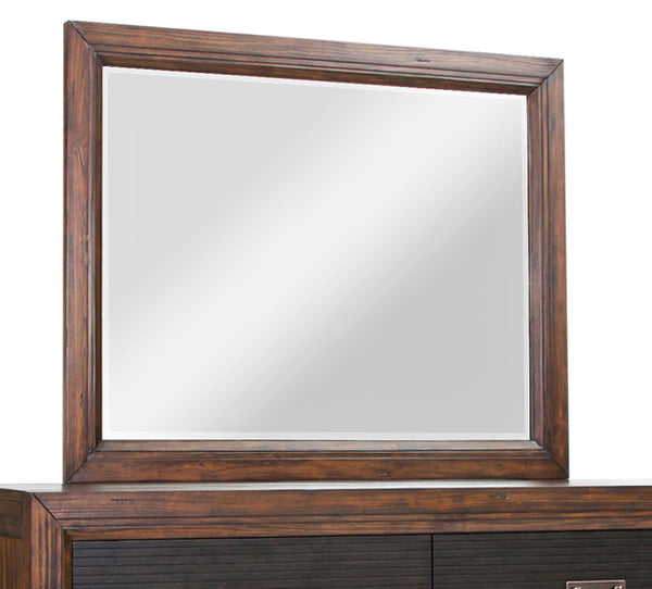 English Elm Landscape 48" Mirror Rustic Buckeye Finish — Beveled Glass, Pine Solids & Veneers, Ready to Hang, Arts & Crafts Elegance B108P163824