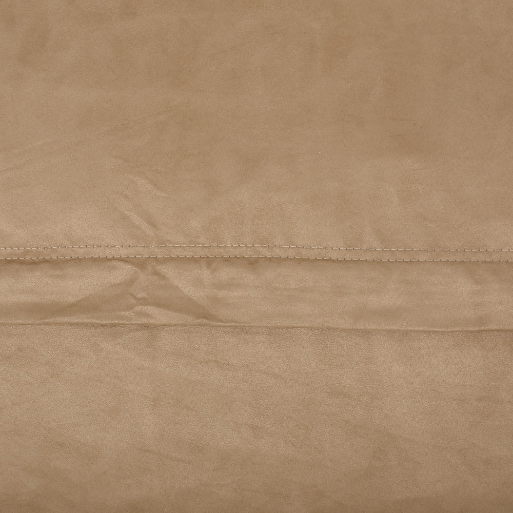 English Elm Potrero Microfiber Cylindrical Bean Bag 6.5ft Beige – Cozy Foam-Filled, Removable Washable Cover, Modern Design B181P163044