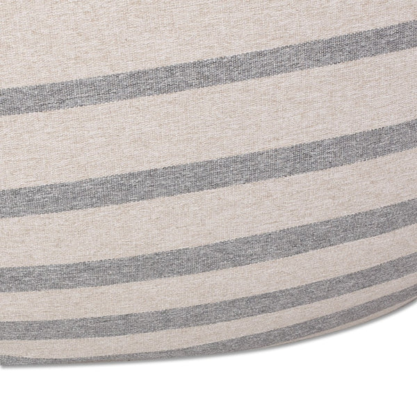 English Elm Bohemio Oversized Round Bean Bag with Foam Fill and Washable Striped Cover B181P163041