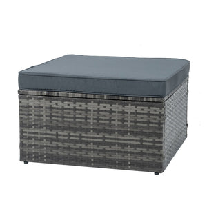 English Elm Patio 5-Piece Outdoor Wicker Furniture Set With Lift-Top Coffee Table & Comfortable Lounger Sofa W1703S00015-GIGA