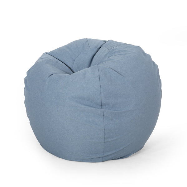 English Elm Chisal Teal 3-Foot Bean Bag Chair – Removable Washable Cover, High-Density Foam, Modern Cozy Design B181P163020