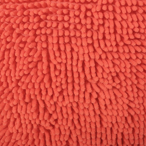 English Elm Sunny Coral Square Pouf Ottoman - Microfiber Floor Cushion, 200lb Capacity, Stylish Accent Seat B181P162877