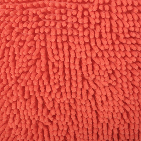English Elm Sunny Coral Square Pouf Ottoman - Microfiber Floor Cushion, 200lb Capacity, Stylish Accent Seat B181P162877
