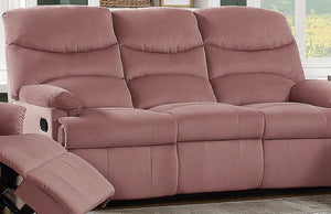 English Elm Luxurious Velvet Tufted Manual Reclining Sofa with Plush Armrests for Living Rooms B011P163888