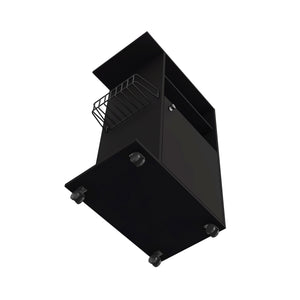 English Elm DEPOT Opal Kitchen Cart Black – Single-Door Cabinet with Microwave Countertop, Mobile 4-Caster Unit B097133124