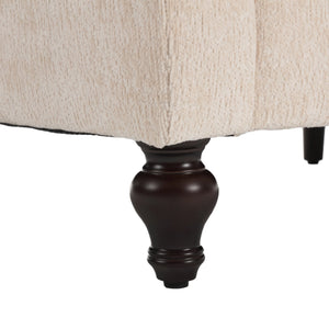 English Elm Mid Century Modern chenille loveseat with solid wood frame, detachable cushions, breathable fabric couch Beige W395P151895
