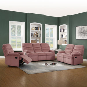 English Elm Luxurious Velvet Tufted Manual Recliner with Plush Armrests for Modern Living Rooms B011P163890
