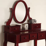 Ashley Wood Make-Up Vanity Table and Stool Set, Cherry