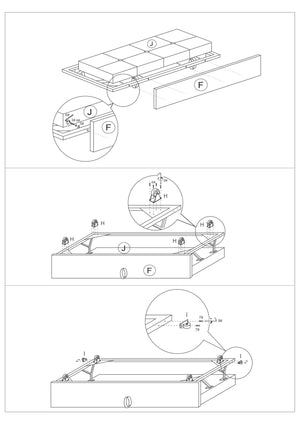 English Elm Contemporary Convertible Sleeper Sofa with Cup Holders, Tufted Polyfiber Seat, Adjustable Backrest and Pull-Out Bed Grey+Blue 45 L x 15 W x 49 H B011S00814