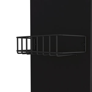 English Elm DEPOT Opal Kitchen Cart Black – Single-Door Cabinet with Microwave Countertop, Mobile 4-Caster Unit B097133124