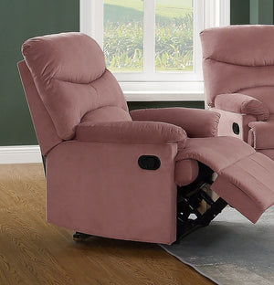 English Elm Luxurious Velvet Tufted Manual Recliner with Plush Armrests for Modern Living Rooms B011P163890