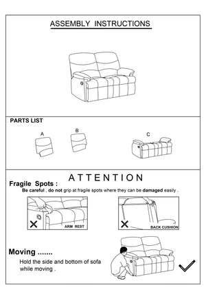 English Elm Luxurious Velvet Reclining Loveseat with Tufted Plush Armrests, Side Handle for Effortless Relaxing Comfort Light Brown 31 L x 27 W x 54 H B011P163892