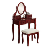 English Elm Ashley Wood Make-Up Vanity Table and Stool Set, Cherry