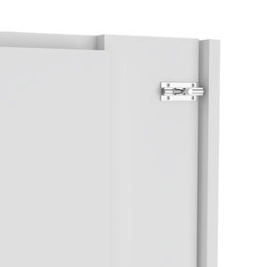 English Elm Wall Foldable Table with Hutch and Seven Shelves, Space-Saving Wall-Mounted Workstation for Small Rooms White 35.43 L x 26.77 W x 4.72 H B097133224