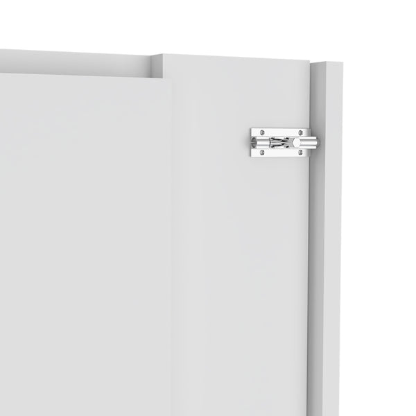 English Elm Wall Foldable Table with Hutch and Seven Shelves, Space-Saving Wall-Mounted Workstation for Small Rooms White 35.43 L x 26.77 W x 4.72 H B097133224