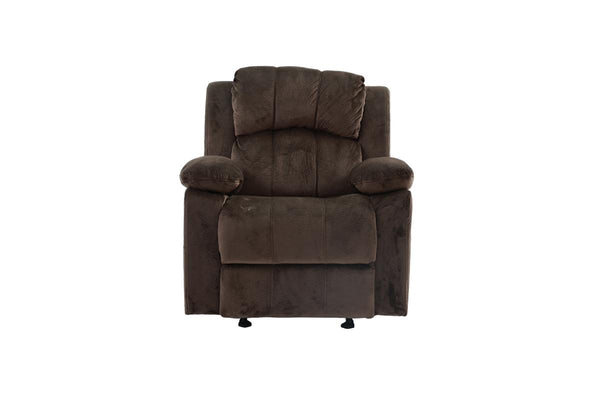 English Elm Motion Recliner Chair Plush Chocolate Padded Suede Metal Recliner Wide Arms Pine Frame Comfort B011P163887