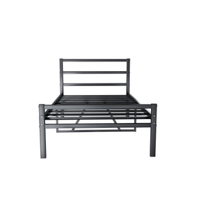 English Elm Metal Twin Platform Bed Frame With Headboard - Sturdy Steel Design, No Box Spring Needed, Easy Setup W578107706
