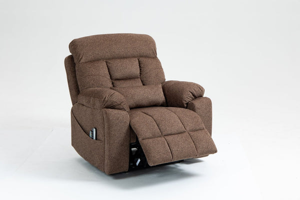 English Elm Old Age Power Lift Recliner Velvet Chair with Massage Heating and Dual Motor Control W547S00046