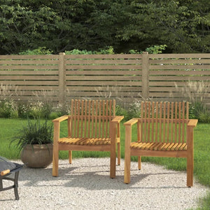 English Elm Outdoor Acacia Slatted Club Chairs Set of 2 Teak Finish Patio Lounge Seating 71921.00WTC