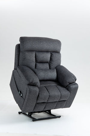 English Elm Old Age Power Lift Recliner Velvet Chair with Massage Heating and Dual Motor Control W547S00047