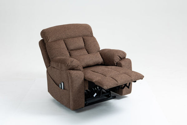 English Elm Old Age Power Lift Recliner Velvet Chair with Massage Heating and Dual Motor Control W547S00046