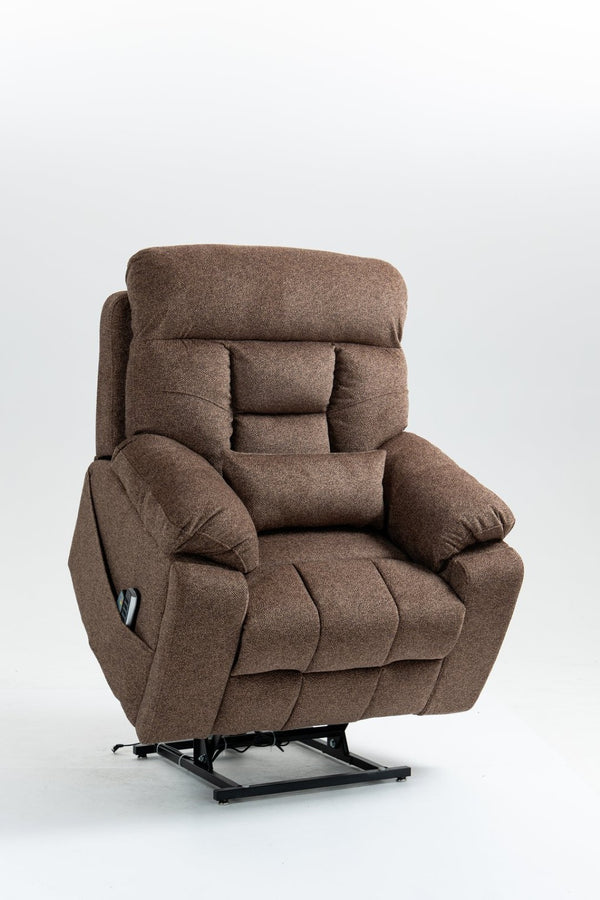 English Elm Old Age Power Lift Recliner Velvet Chair with Massage Heating and Dual Motor Control W547S00046