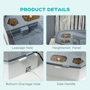 English Elm Pawhut Turtle Habitat Tank with 360 View Basking Zone and 3 Layer Filtration W2225P166399