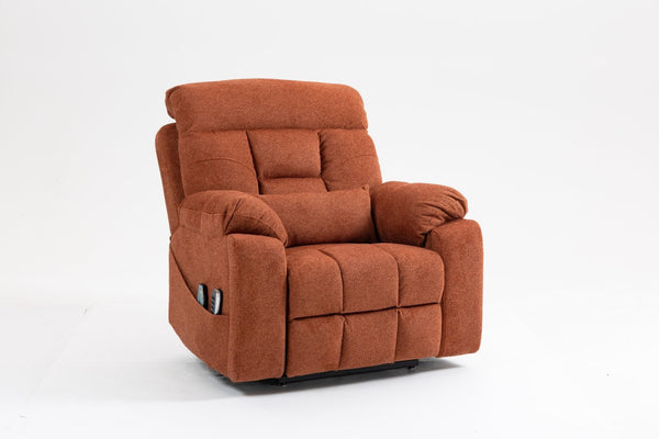 English Elm Old Age Power Lift Recliner Velvet Chair with Massage Heating and Dual Motor Control W547S00045