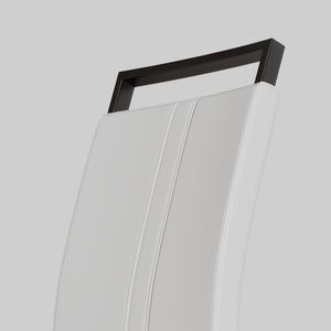 English Elm Modern Upholstered Dining Chairs Set Of 2 - Stylish Pu Faux Leather With C-Shaped Black Metal Legs W2189138539