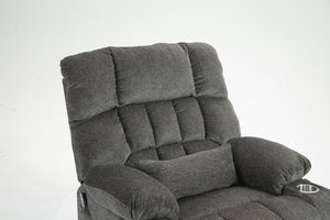 English Elm Lift Recliner Chair for Big and Tall with Velvet Cushion Heat Massage Power Motor W547S00048