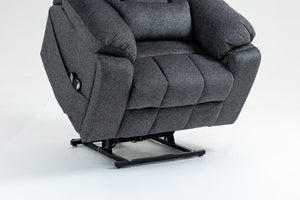 English Elm Old Age Power Lift Recliner Velvet Chair with Massage Heating and Dual Motor Control W547S00047